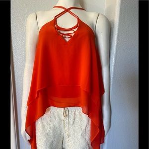 NWT Gianni Bini orange top